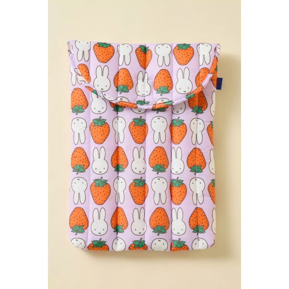 NEW Baggu Miffy Strawberry Puffy Laptop Case
